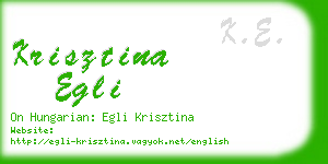 krisztina egli business card